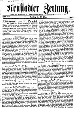 Neustadter Zeitung Samstag 30. März 1867