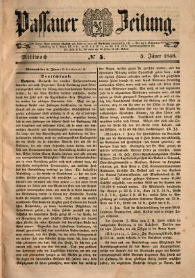 Passauer Zeitung Mittwoch 5. Januar 1848