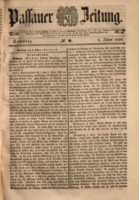 Passauer Zeitung Samstag 8. Januar 1848