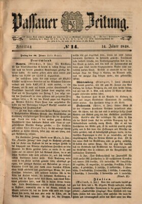 Passauer Zeitung Freitag 14. Januar 1848