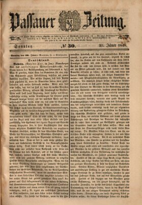 Passauer Zeitung Sonntag 30. Januar 1848