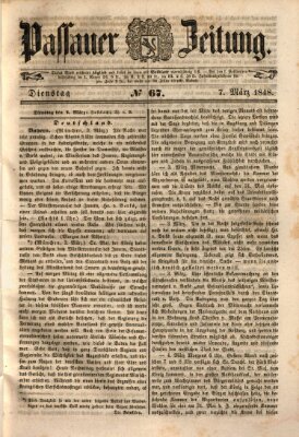 Passauer Zeitung Dienstag 7. März 1848