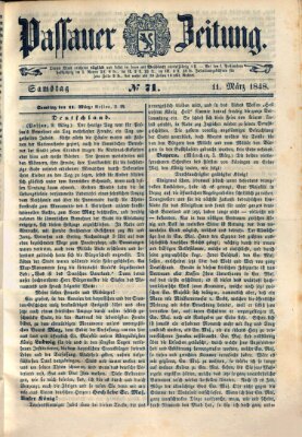 Passauer Zeitung Samstag 11. März 1848