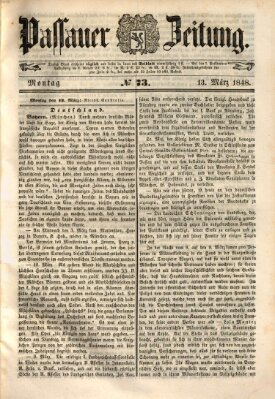 Passauer Zeitung Montag 13. März 1848