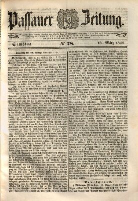 Passauer Zeitung Samstag 18. März 1848