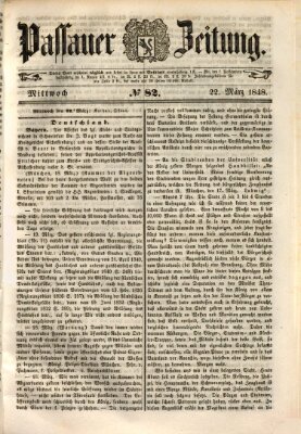 Passauer Zeitung Mittwoch 22. März 1848