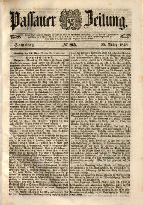 Passauer Zeitung Samstag 25. März 1848