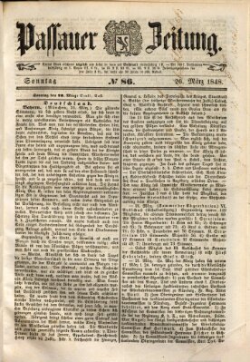 Passauer Zeitung Sonntag 26. März 1848