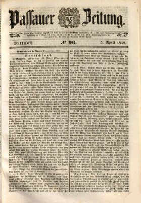 Passauer Zeitung Mittwoch 5. April 1848