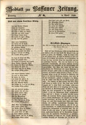 Passauer Zeitung Sonntag 9. April 1848