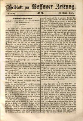 Passauer Zeitung Sonntag 23. April 1848