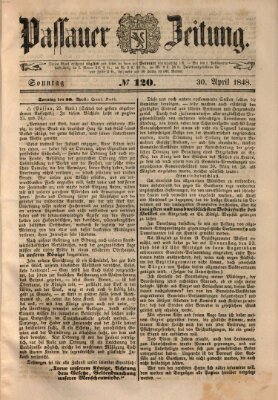 Passauer Zeitung Sonntag 30. April 1848