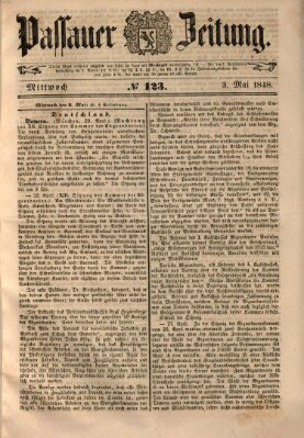 Passauer Zeitung Mittwoch 3. Mai 1848