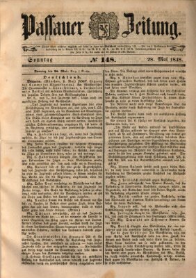 Passauer Zeitung Sonntag 28. Mai 1848