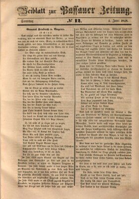 Passauer Zeitung Sonntag 4. Juni 1848