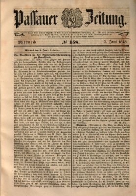 Passauer Zeitung Mittwoch 7. Juni 1848