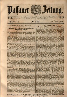 Passauer Zeitung Samstag 10. Juni 1848