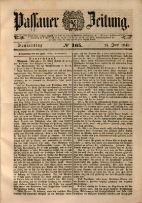 Passauer Zeitung Donnerstag 15. Juni 1848