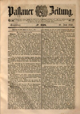 Passauer Zeitung Sonntag 18. Juni 1848