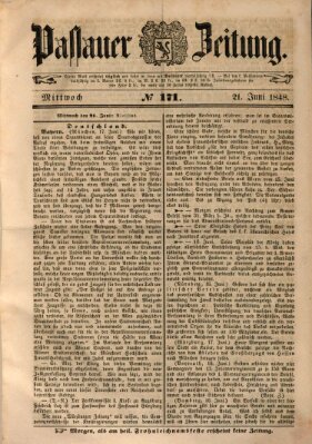 Passauer Zeitung Mittwoch 21. Juni 1848