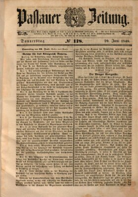 Passauer Zeitung Donnerstag 29. Juni 1848