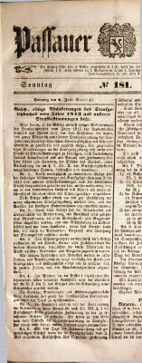 Passauer Zeitung Sonntag 2. Juli 1848