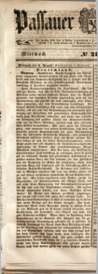 Passauer Zeitung Mittwoch 2. August 1848