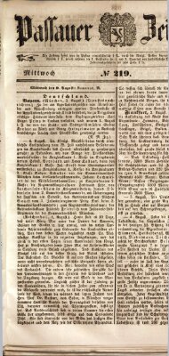 Passauer Zeitung Mittwoch 9. August 1848