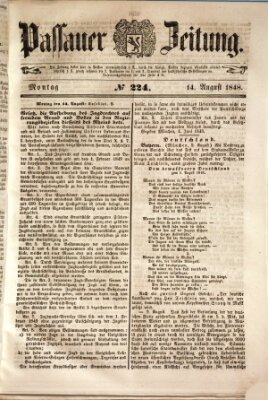 Passauer Zeitung Montag 14. August 1848