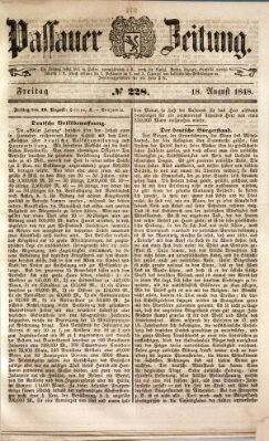 Passauer Zeitung Freitag 18. August 1848