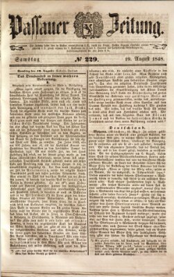 Passauer Zeitung Samstag 19. August 1848