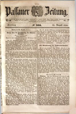 Passauer Zeitung Freitag 25. August 1848