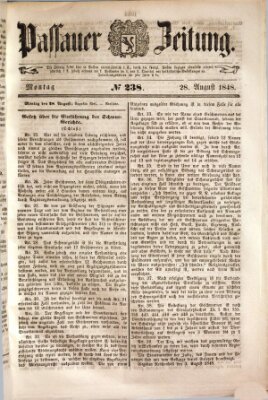 Passauer Zeitung Montag 28. August 1848