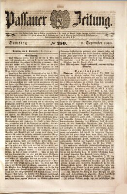 Passauer Zeitung Samstag 9. September 1848