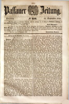 Passauer Zeitung Freitag 15. September 1848