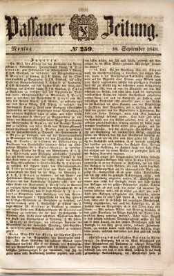 Passauer Zeitung Montag 18. September 1848