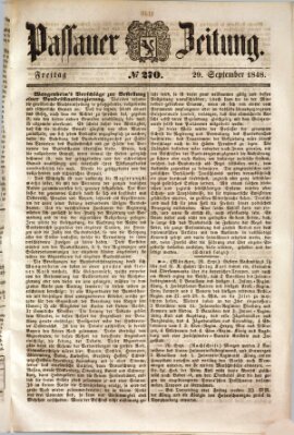 Passauer Zeitung Freitag 29. September 1848