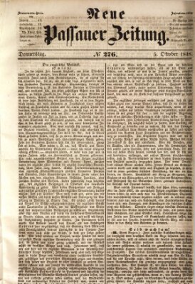 Neue Passauer Zeitung (Passauer Zeitung) Donnerstag 5. Oktober 1848