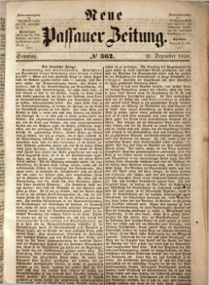 Neue Passauer Zeitung (Passauer Zeitung) Sonntag 31. Dezember 1848