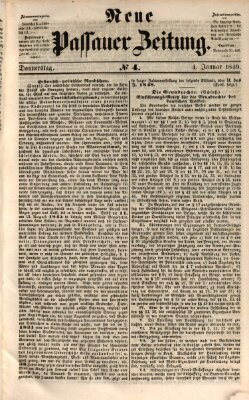 Neue Passauer Zeitung (Passauer Zeitung) Donnerstag 4. Januar 1849