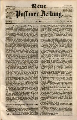 Neue Passauer Zeitung (Passauer Zeitung) Freitag 12. Januar 1849