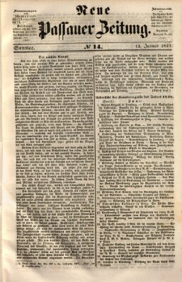 Neue Passauer Zeitung (Passauer Zeitung) Sonntag 14. Januar 1849