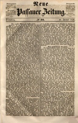 Neue Passauer Zeitung (Passauer Zeitung) Dienstag 16. Januar 1849