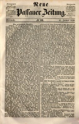 Neue Passauer Zeitung (Passauer Zeitung) Mittwoch 17. Januar 1849