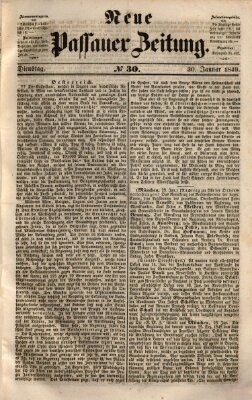 Neue Passauer Zeitung (Passauer Zeitung) Dienstag 30. Januar 1849