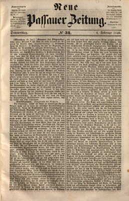 Neue Passauer Zeitung (Passauer Zeitung) Donnerstag 1. Februar 1849