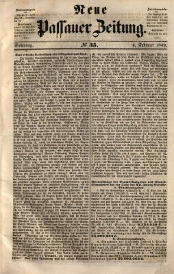 Neue Passauer Zeitung (Passauer Zeitung) Sonntag 4. Februar 1849