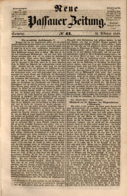 Neue Passauer Zeitung (Passauer Zeitung) Sonntag 11. Februar 1849