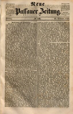 Neue Passauer Zeitung (Passauer Zeitung) Freitag 23. Februar 1849