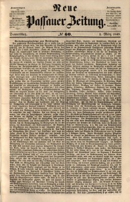 Neue Passauer Zeitung (Passauer Zeitung) Donnerstag 1. März 1849